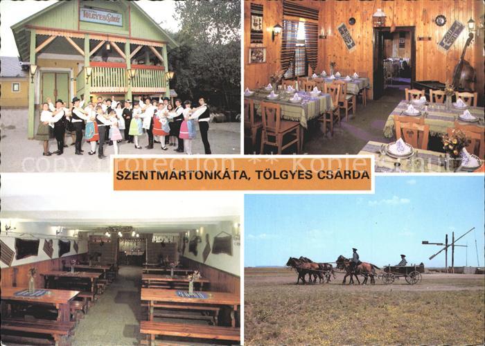 Szentmartonkata Toelgyes Csarda Schenke Inn Pferdekutsche