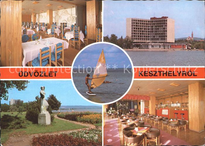 Keszthely Hotel Helikon Denkmal Statue Windsurfing