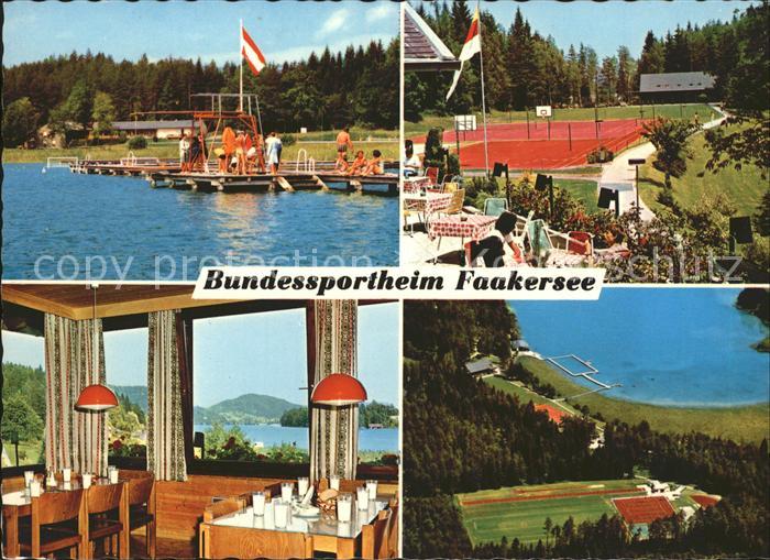 Faak am See Finkenstein Bundessportheim Faakersee Restaurant Badesteg Tennis