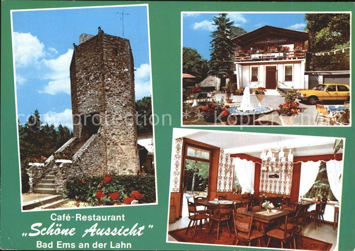 Bad Ems Cafe Restaurant Schoene Aussicht Aussichtsturm
