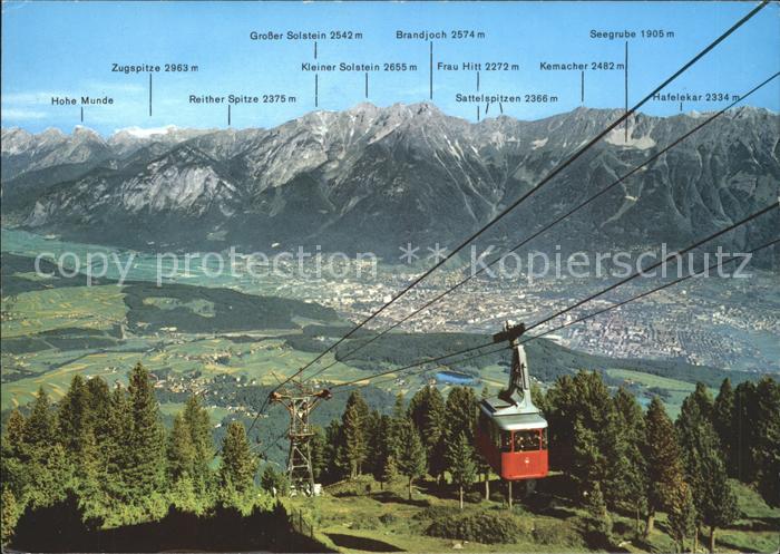 Igls Tirol Blick ins Oberinntal Patscherkofelbahn Alpenpanorama