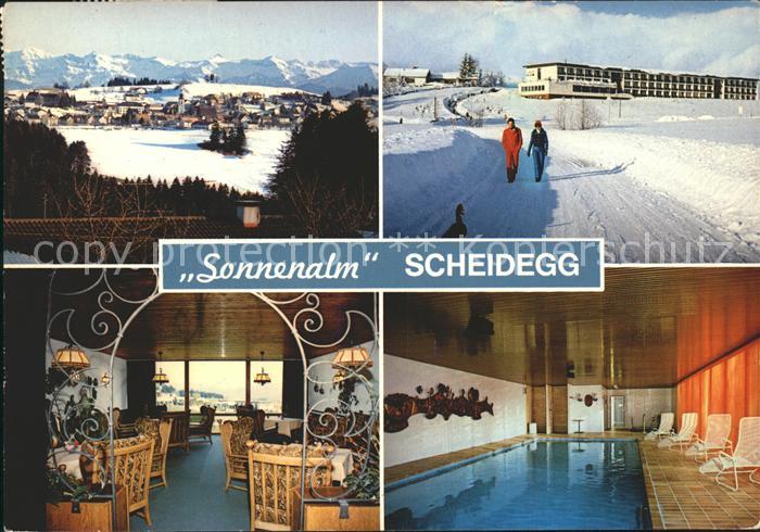 Scheidegg Allgaeu Sonnenalm Kursanatorium Hallenbad Wintersportplatz Alpenpanora