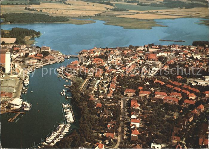 Neustadt Holstein Blick auf Hafen und Binnenwasser Fliegeraufnahme