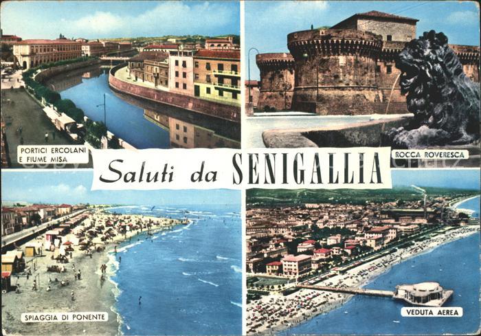 Senigallia Portici Ercolani Fiume Misa Rocca Roveresca Spiaggia veduta aerea