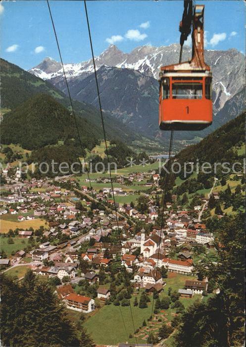 Schruns Vorarlberg Panorama Sommerkurort mit Hochjochbahn Bergstation