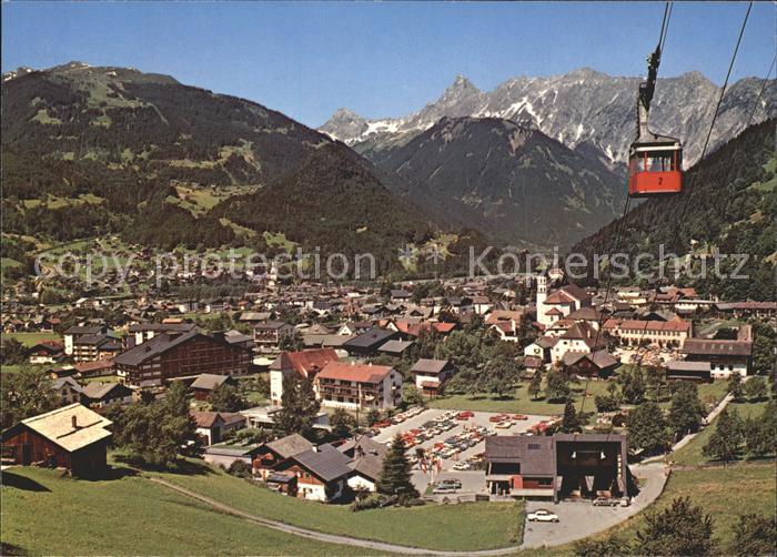 Schruns Vorarlberg Tschagguns mit Hochjochbahn Blick auf Zimba und Golmer Joch M