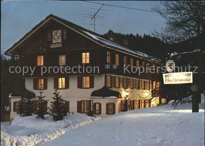 Jungholz Wertach Hotel Pfeiffermuehle Winterabend