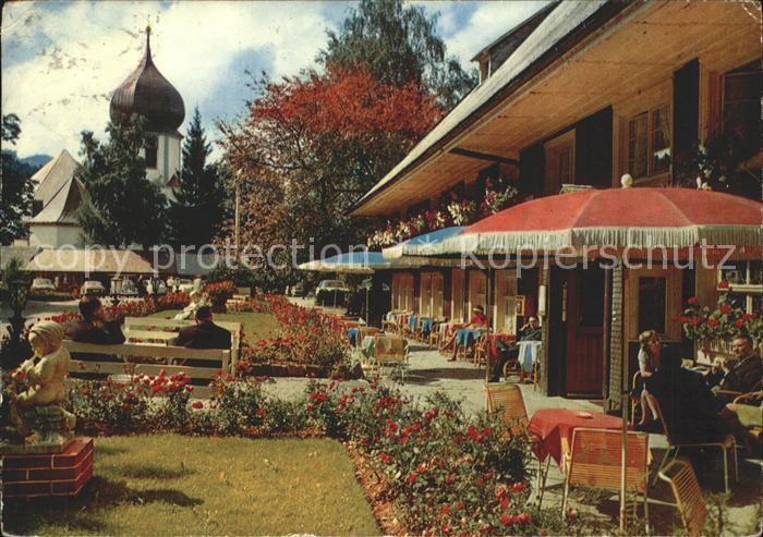 Hinterzarten Breisgau-Hochschwarzwald BW Partie beim Adler Restaurant Kirchturm