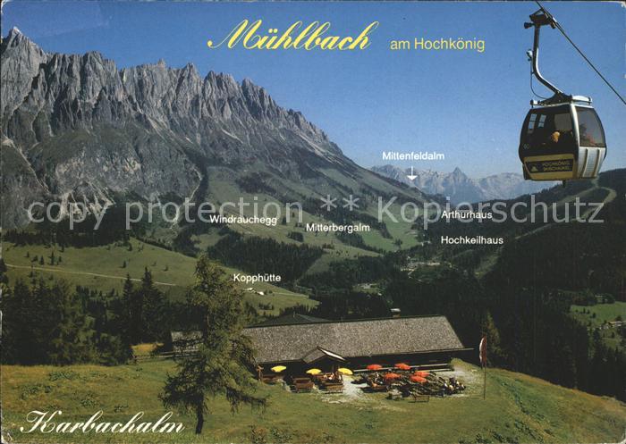Muehlbach Hochkoenig Karbachalm Alpenpanorama Bergbahn Wanderparadies Schneeberg