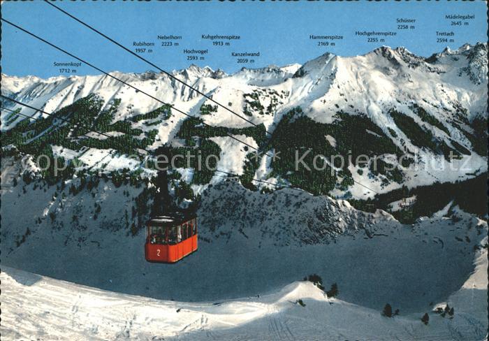 Mittelberg Kleinwalsertal Walmendingerhorn Bahn Wintersportplatz Alpenpanorama