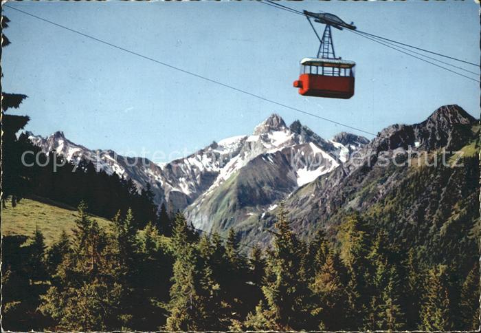 Nebelhornbahn Seilbahn mit Trettacchspitze