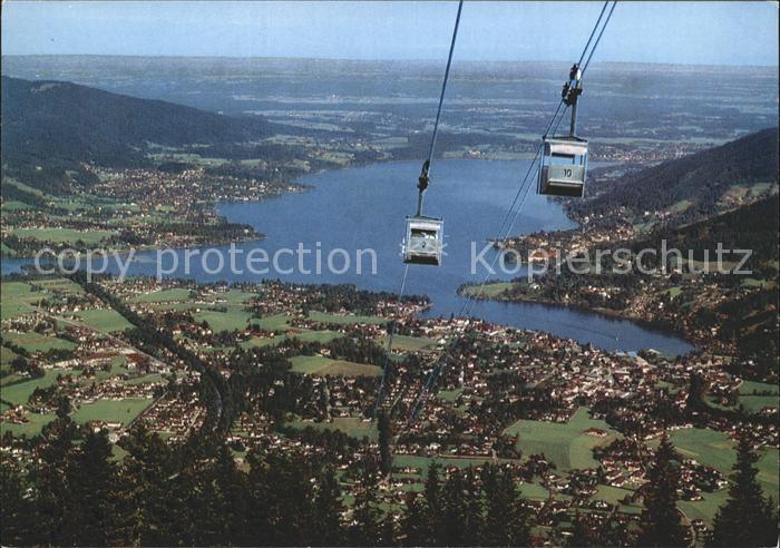 Tegernsee Bayern Blick vom Wallberg Bad-Wiessee Rottach-Egern Gmund Seilbahn