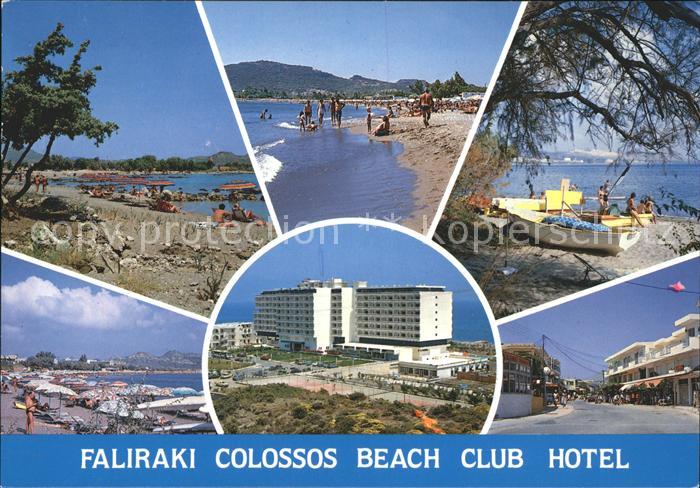 Rhodos Rhodes aegaeis Faliraki Colossos Beach Club Hotel