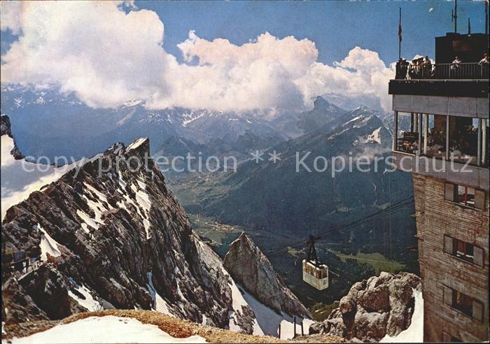 Zugspitze Zugspitzbahn Gipfelgebaeude Ehrwald Lermoos