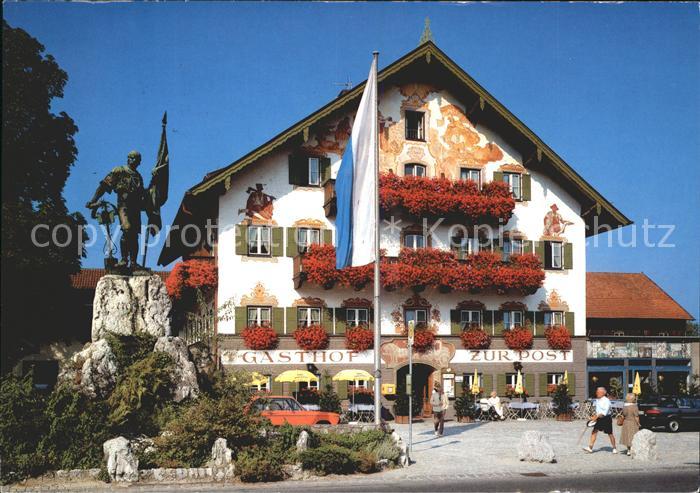 Kochel See Schmied von Kochel Denkmal und Gasthof zur Post