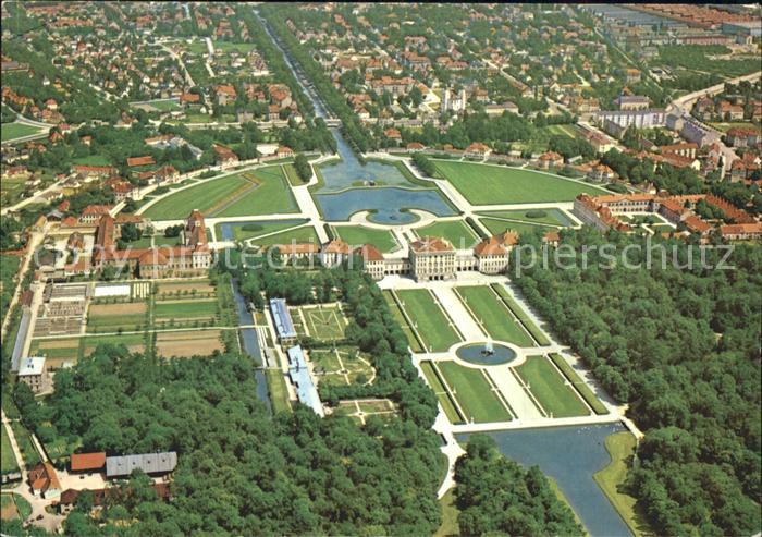 Muenchen Bayern Fliegeraufnahme Schloss Nymphenburg