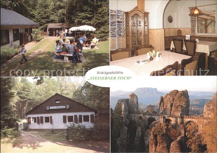 Lohmen Sachsen Waldgaststaette Steiner Tisch