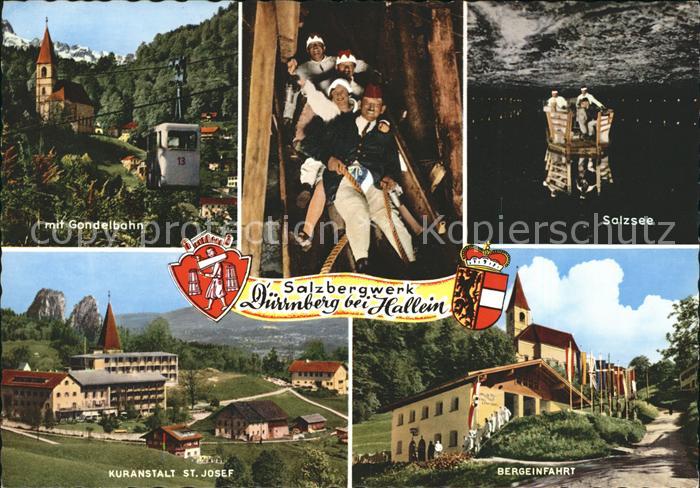 Duerrnberg Hallein Salzsee Bergeinfahrt Kuranstalt St Josef Gondelbahn