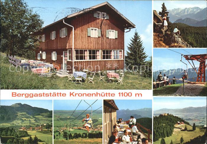 Nesselwang Allgaeu Bayern Berggaststaette Kronenuehuette