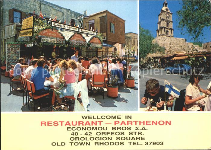 Rhodos Rhodes aegaeis Restaurant Parthenon