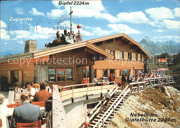 Nebelhornbahn Gipfelhuette Zugspitze Hochvogel