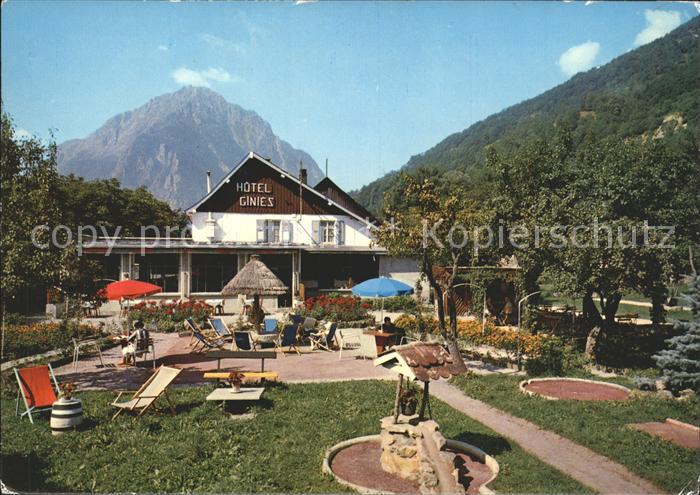 Oisans Hotel Restaurant Ginies Terrasse Son golf