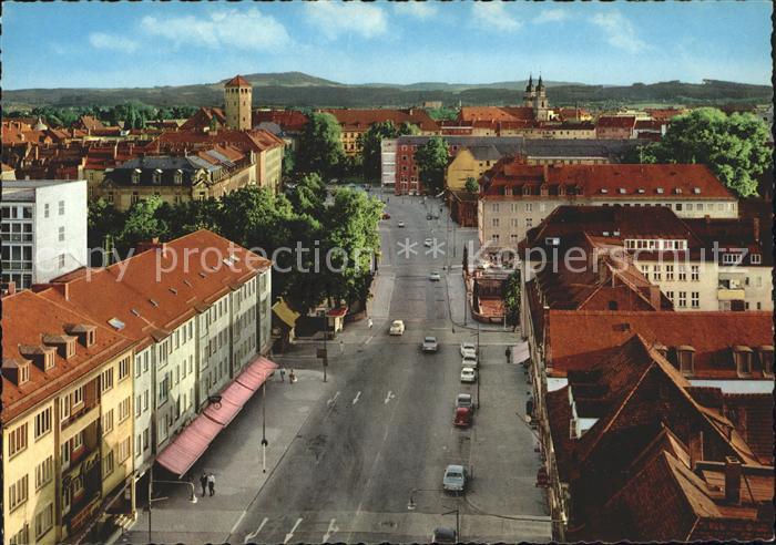 Bayreuth Bahnhofstrasse Schlossturm Stadtkirche