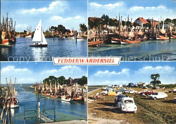 Fedderwardersiel Camping Hafen Segelboot