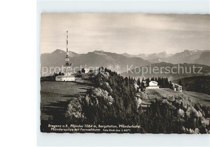 Bregenz Vorarlberg Bergstation Pfaenderhotel Pfaenderspitze Fernsehturm