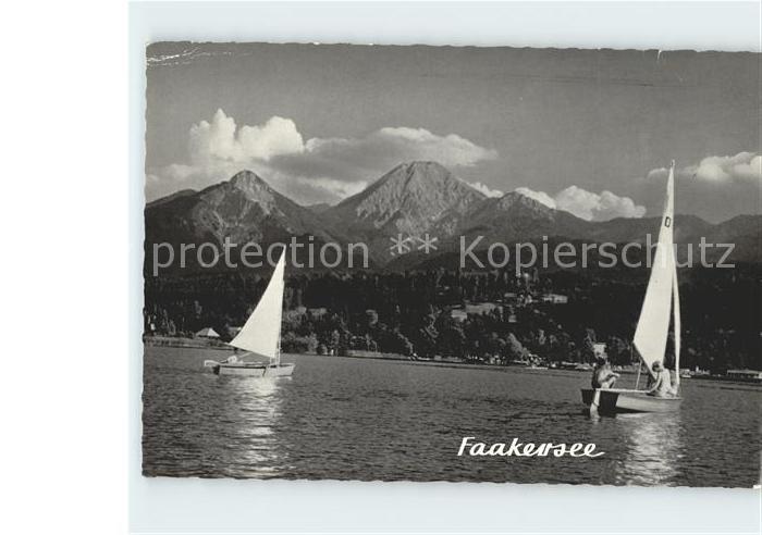 Faakersee Segelboot Mittagskogel Tuerkenkopf