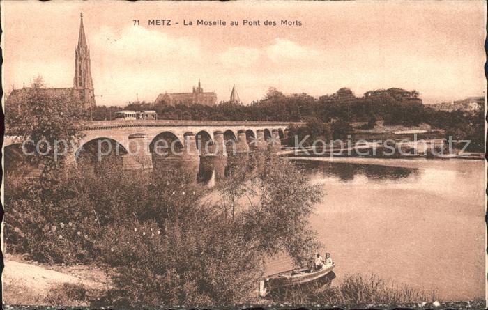 Metz  57 Moselle Moselle au Pont des Morts
