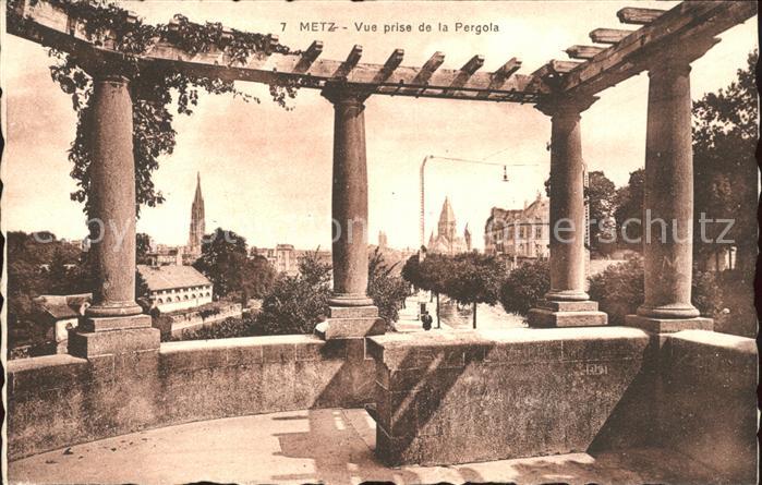 Metz  57 Moselle Vue prise de la Pergola