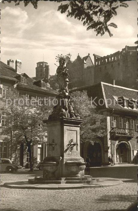 Heidelberg Neckar Marienbrunnen am Kornmarkt