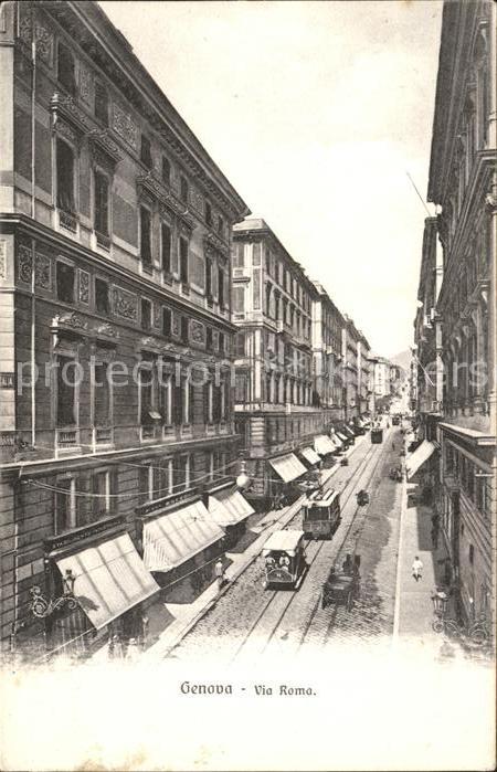 Genova Genua Liguria Via Roma Strassenbahn