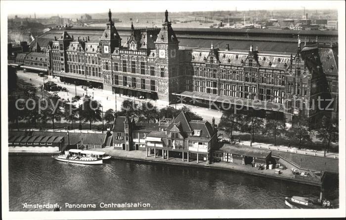 Amsterdam Niederlande Centraalstation Fliegeraufnahme