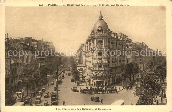 Paris Boulevard des Italiens et Boulevard Hau