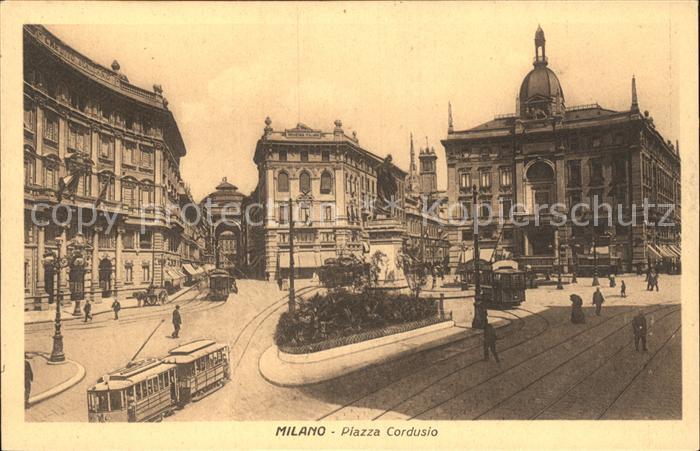 Milano Piazza Cordusio Strassenbahn