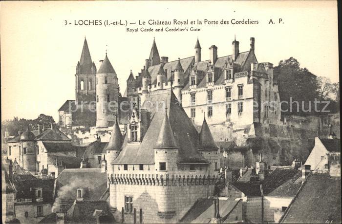 Loches Indre et Loire Chateaz Royal et Port des Cordeliers