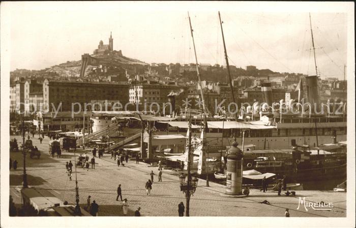 Marseille Bouches-du-Rhone Quai des Belges et Notre Dam de la Gard