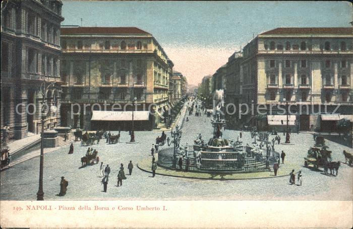 Napoli Neapel Piazza della Borsa Corso Umberto 1.
