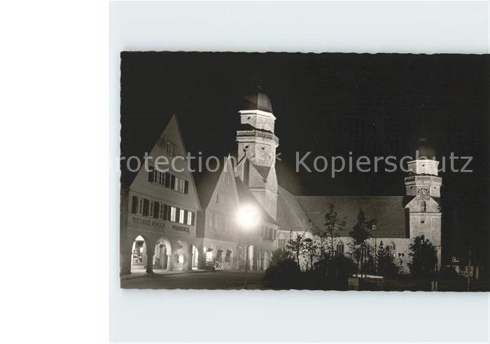 FREUDENSTADT BW Kirche bei Nacht