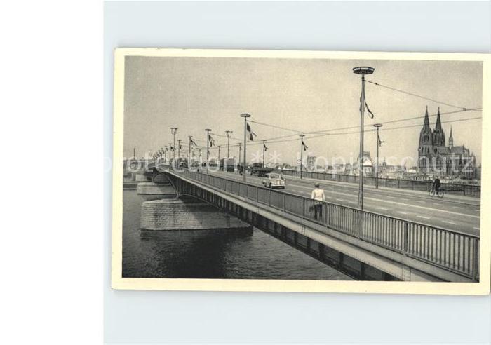 Koeln Rhein Rheinbruecke Dom