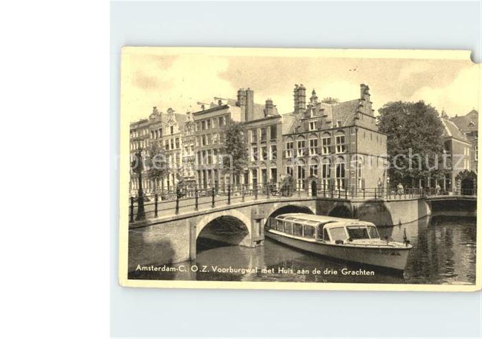 Amsterdam Niederlande Voorburgwal Grachten