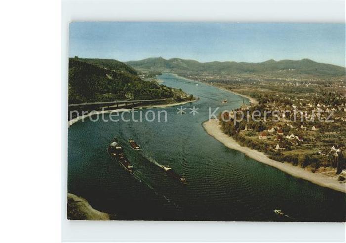 Unkel Rhein Fliegeraufnahme Rheinpartie