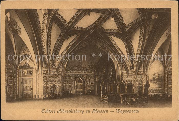 Meissen Elbe Sachsen Schloss Albrechtsburg Wappensaal