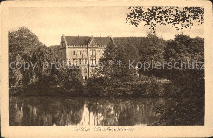 Schloss Reinhardsbrunn Original Gravuere Karte