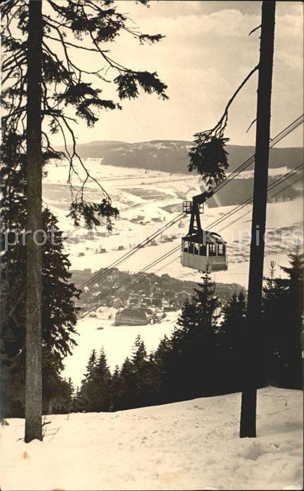 Oberwiesenthal Erzgebirge Blick vom Fichtelberg Luftseilbahn
