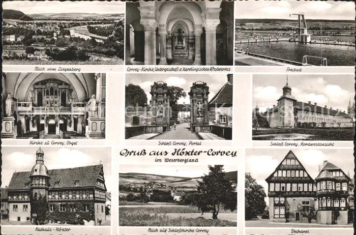 Corvey Ziegenberg Kirche Untergeschoss Freibad Schloss Rathaus