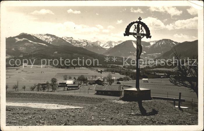 Siegsdorf Oberbayern Ortsansicht Kreuz