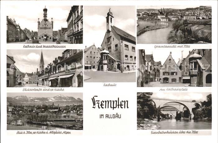 Kempten Allgaeu Rathaus Iller Marktbrunnen Kirche